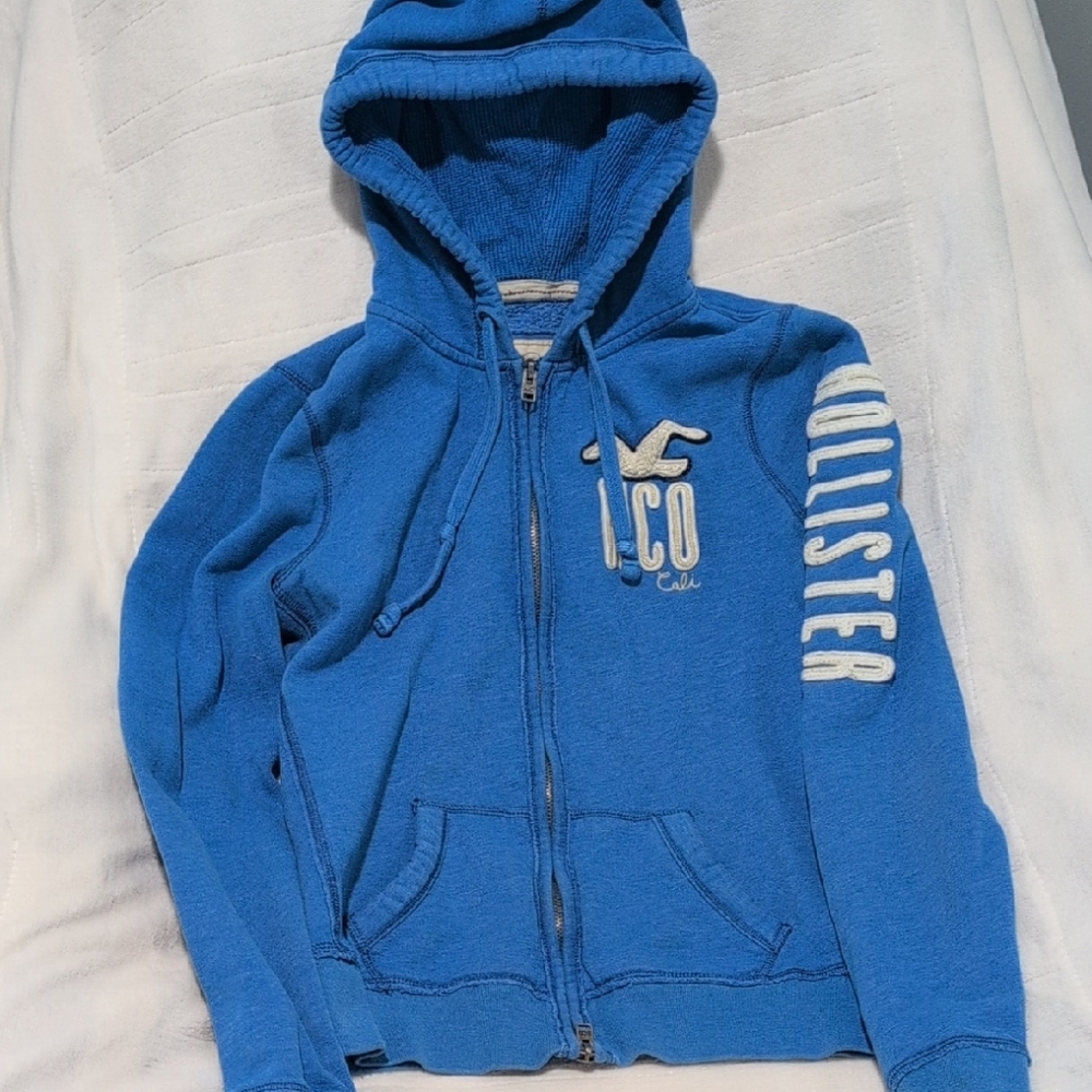 Hollister Blue Zip-Up Hoodie